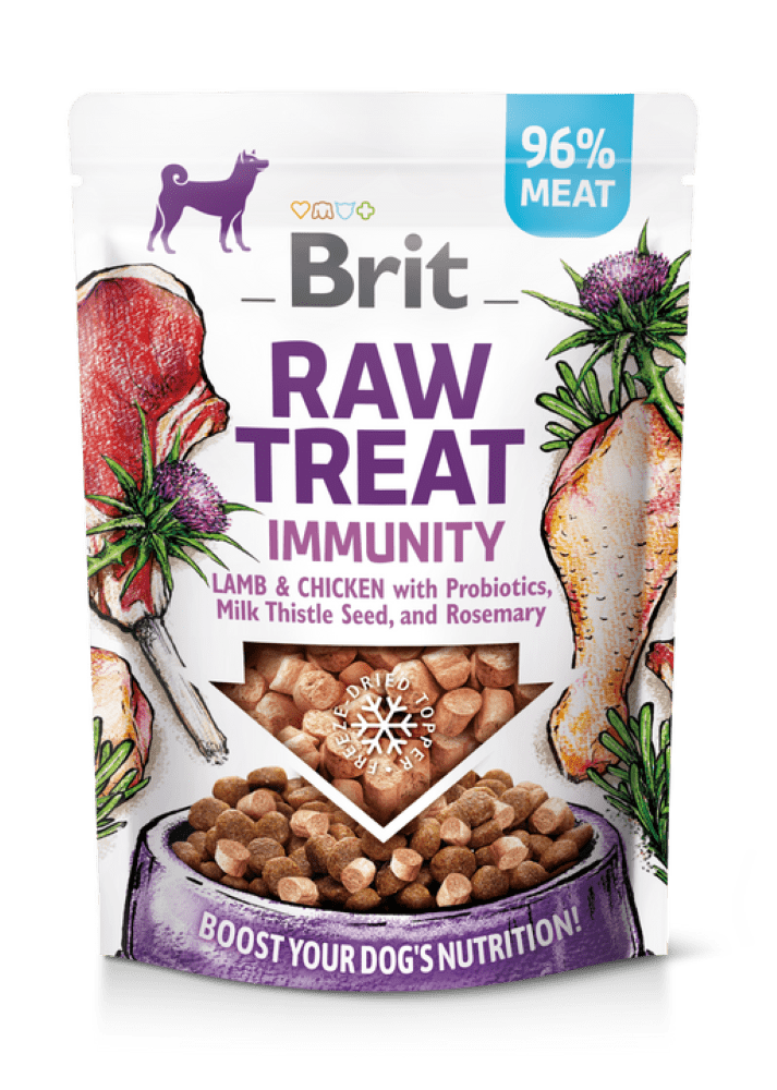 Brit Raw Treat Immunity. Freeze-dried treat and topper. Lamb & Chicken Brit Raw Treat Immunity. Freeze-dried treat and topper. Lamb & Chicken